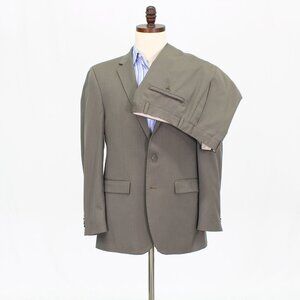 Kenneth Cole 40R 34x30 Gray Full Suit 2-Button Stripe R538